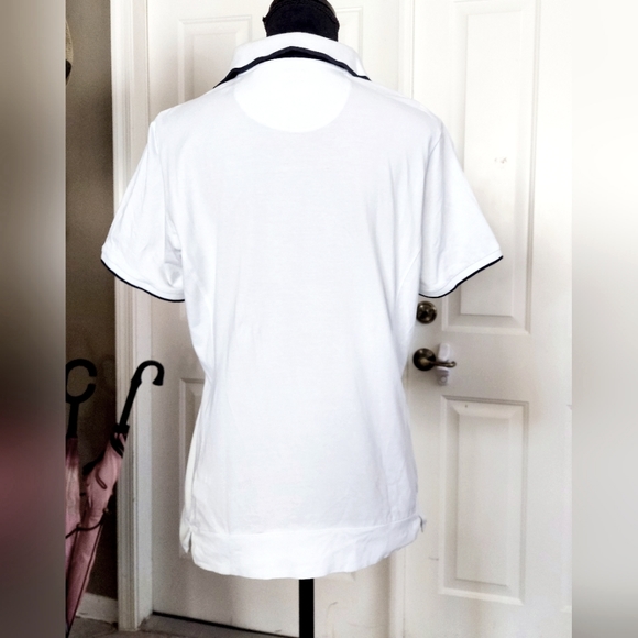 Cutter & Buck Women's White V-Neck Golf Polos Size Large - Picture 4 of 4